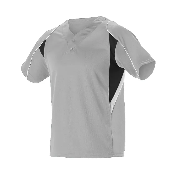 Alleson Adult 2 Button Henley Baseball Jersey