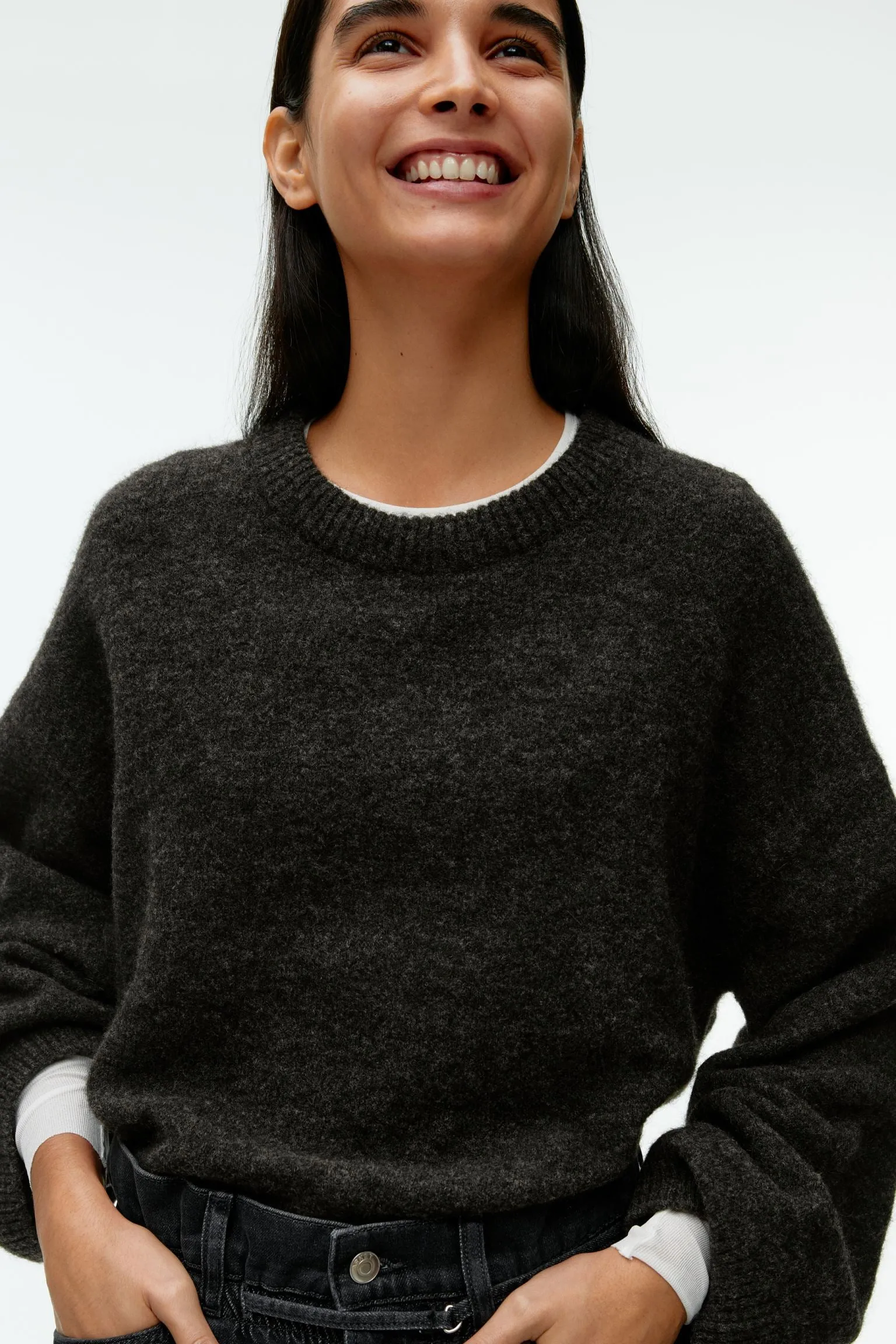 Arket Alpaca Blend sweater, dark gray