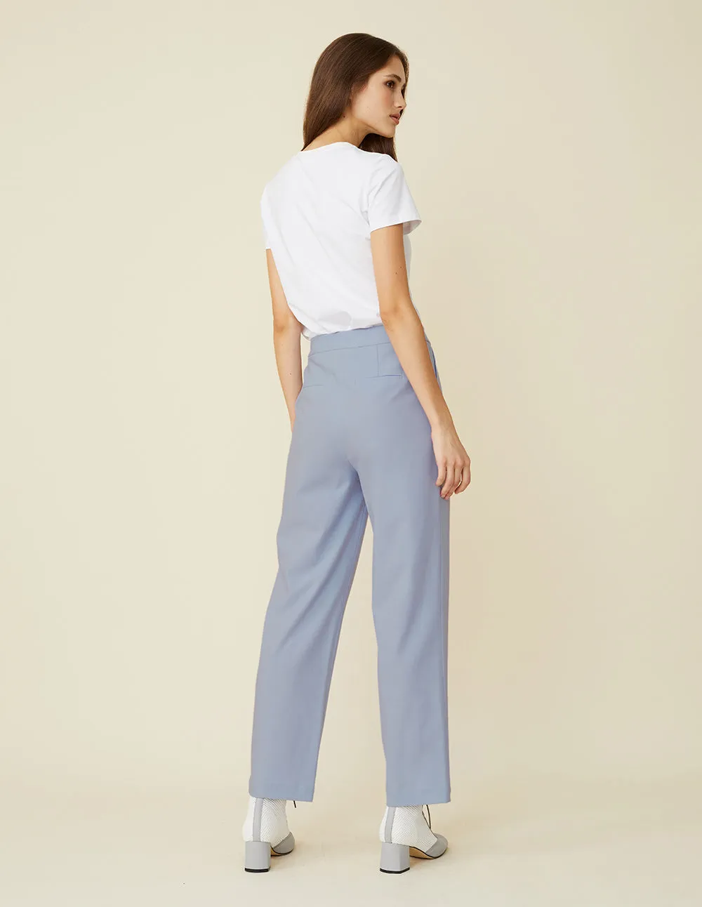 BORA AKSU WIDE-LEG PLEATED TAILORED TROUSERS