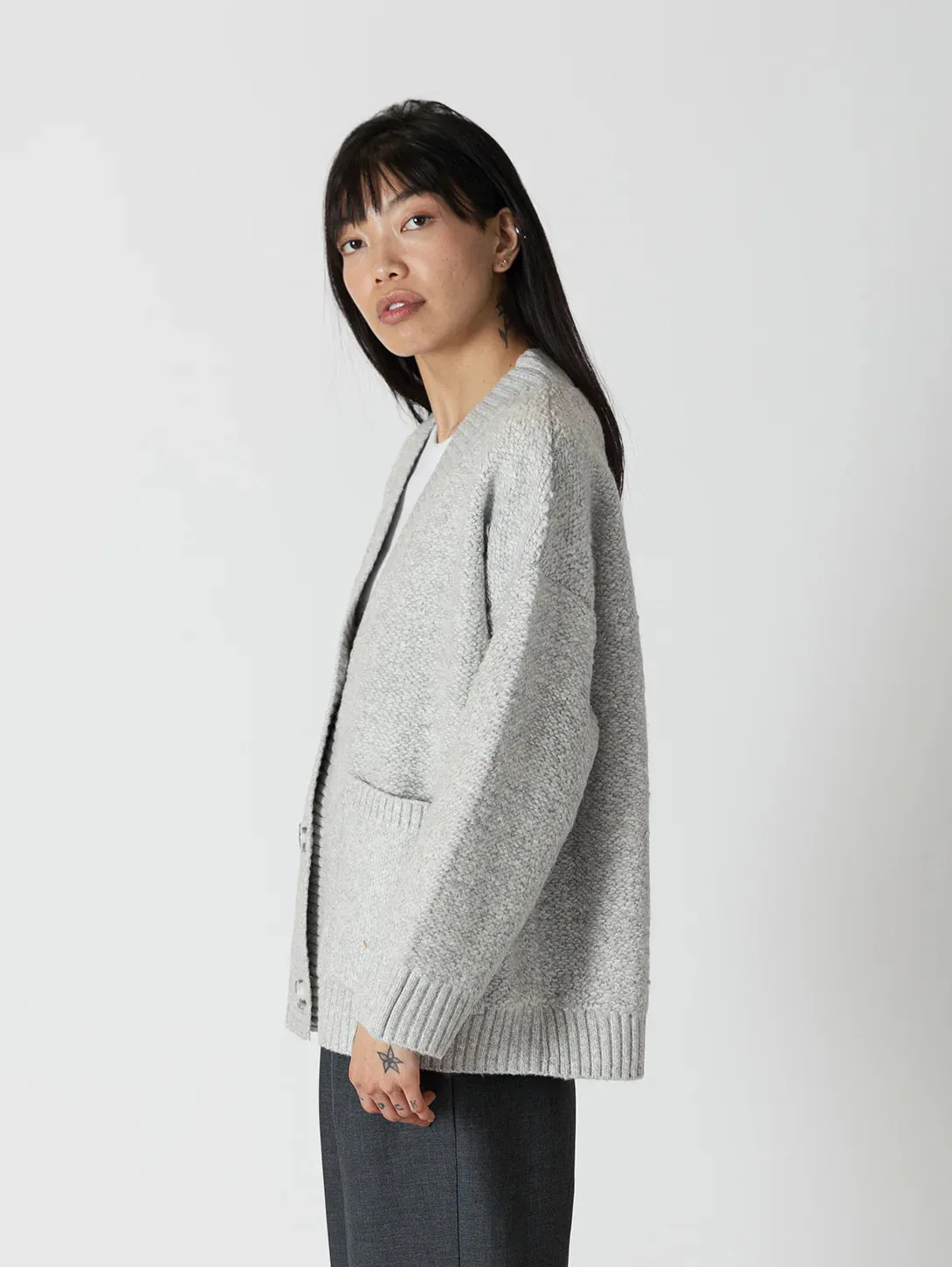 BOUCLE OVERSIZED CARDIGAN