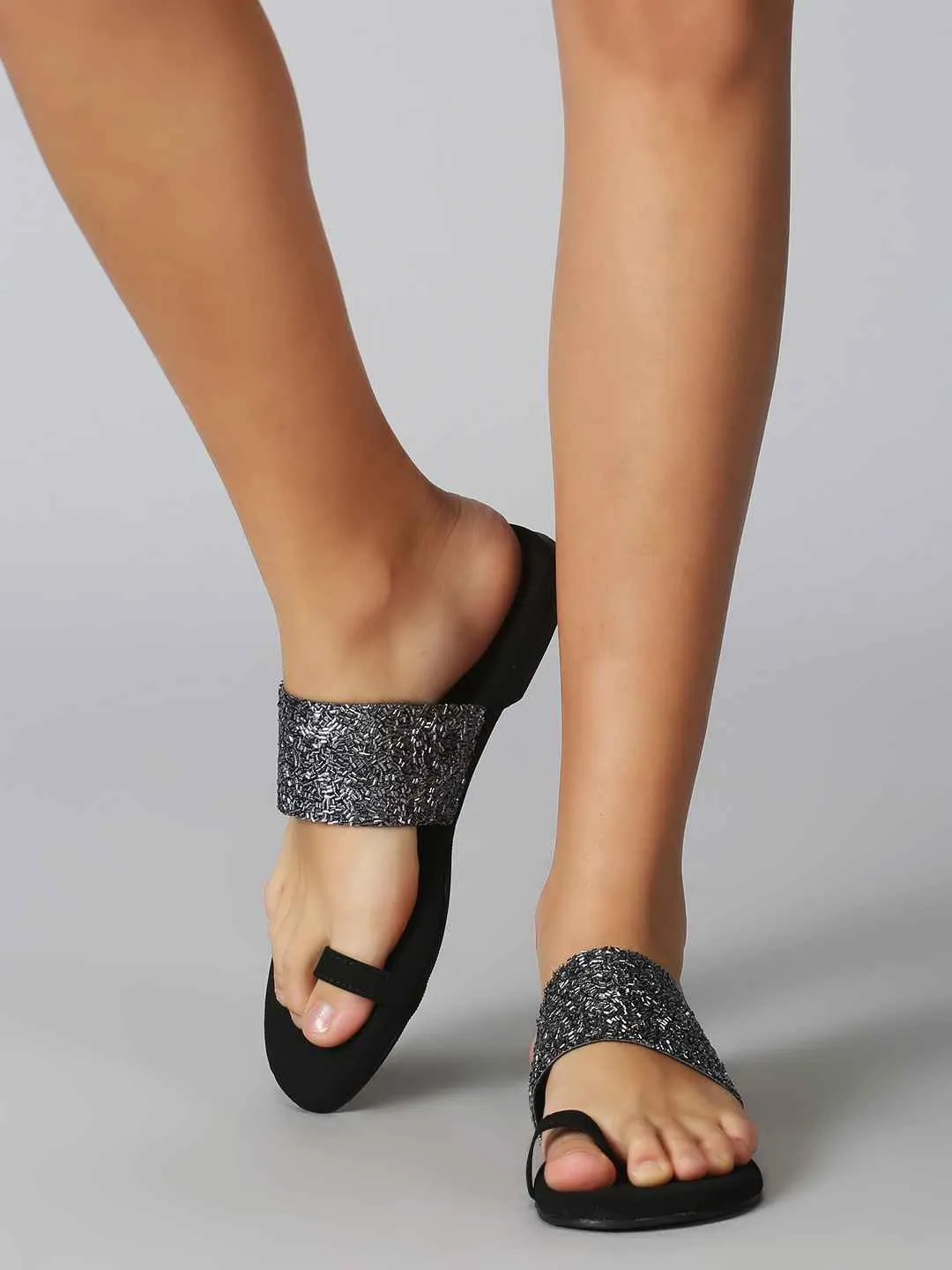 Camila Gun Metal Flats