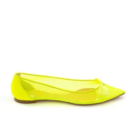 Christian Louboutin Sunshine Yellow Mesh Flat