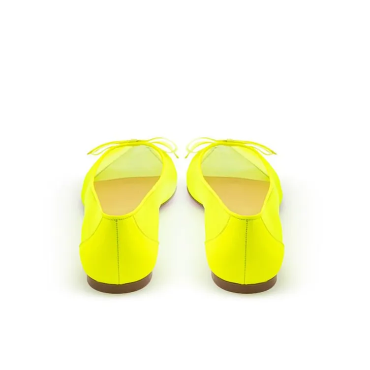 Christian Louboutin Sunshine Yellow Mesh Flat