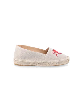 crab embroidered canvas espadrilles