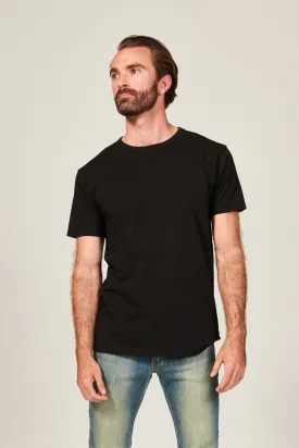 DIME CURVED HEM TEE | BLACK