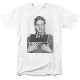 Elvis Presley Army Mug Shot Mens T Shirt White