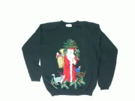 Santa A Foot On Delivery-Small Christmas Sweater