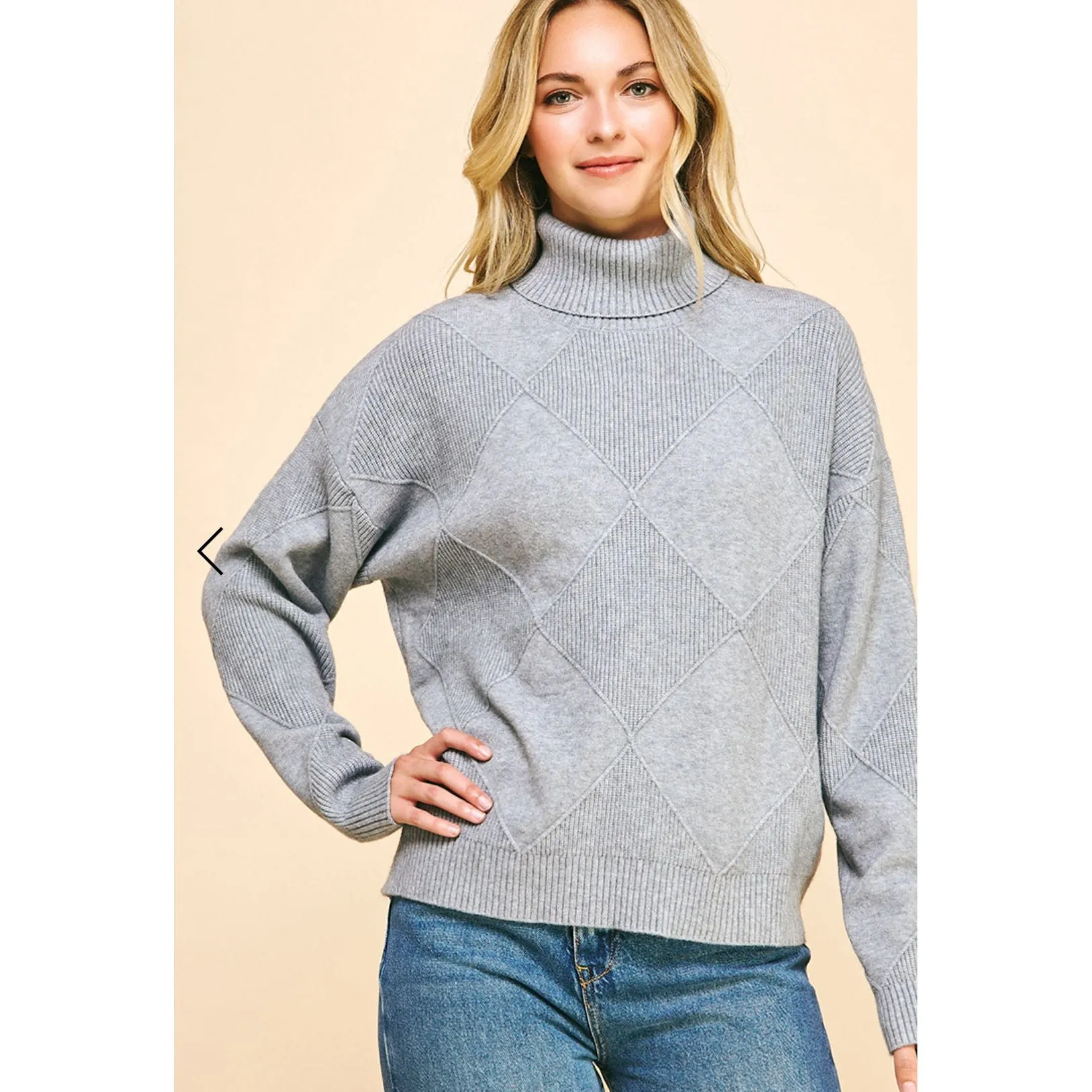 Shae Grey Turtleneck PINCH Sweater