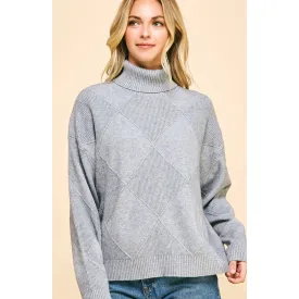 Shae Grey Turtleneck PINCH Sweater