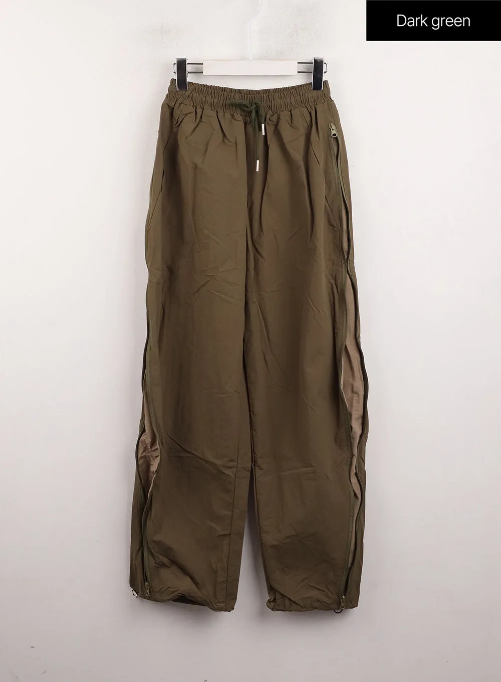 Side Zipper Detail Cargo Straight Leg Pants CJ412