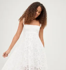 The Lace Rowena Dress - White Floral Lace