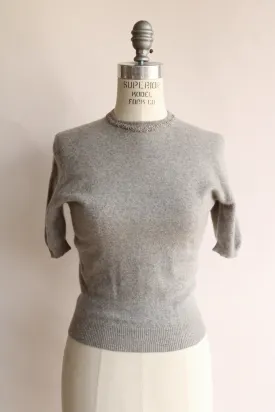 Vintage 1950s Grey Cashmere Sweater